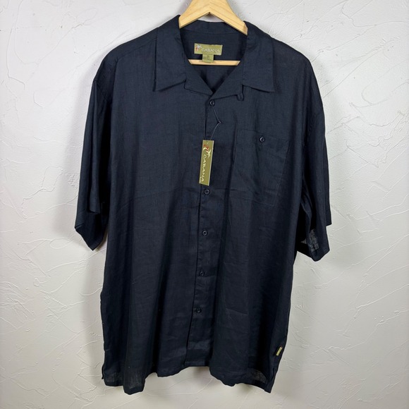 Cabana by CDF Other - NWT Cabana 100% Linen Shirt Button Down 2X Resort Tropical Summer Beach Black